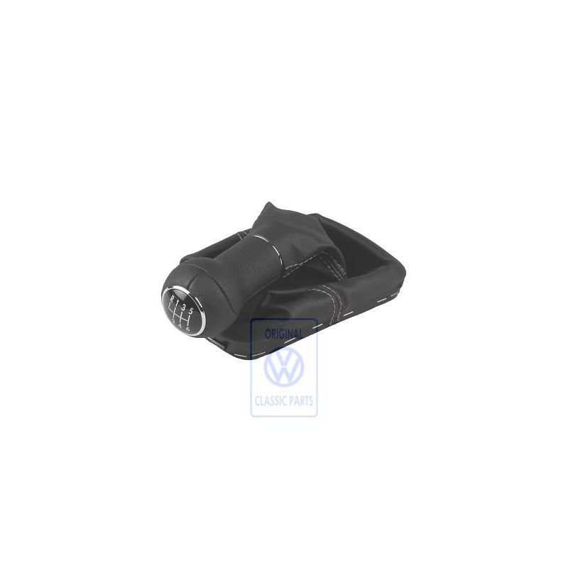 VW Originale Pomo Leva Cambio Pelle Con Rivestimento Leva - 7M3711113F ZPL