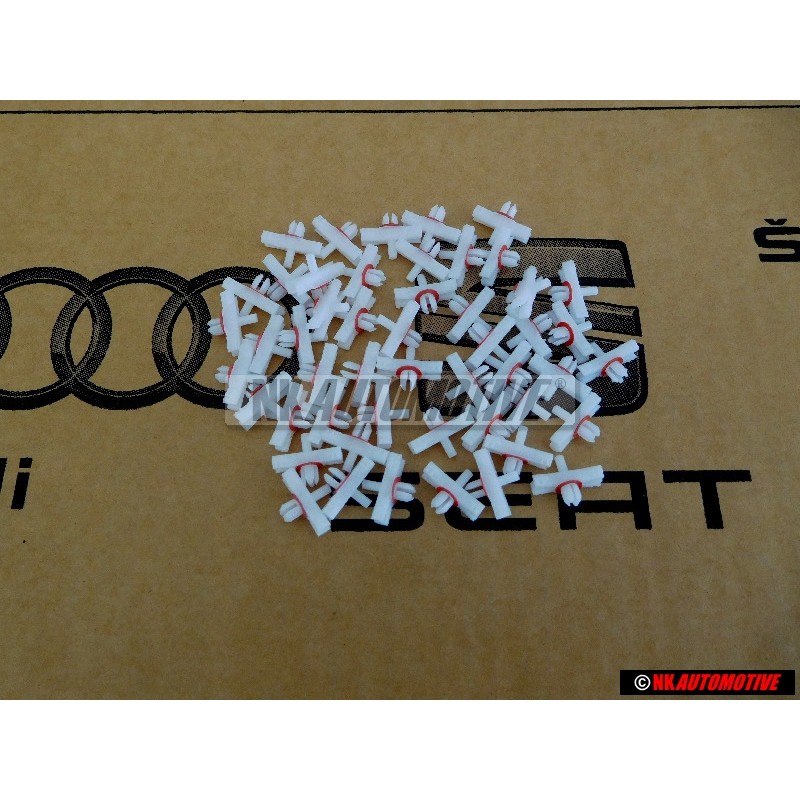 50x VW Originale Graffa Per Modanatura - 155853585