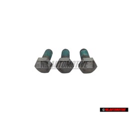 3x VW Originale Vite A Testa Esagonale, Autobloccante - N 01024041