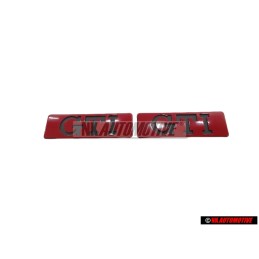 2x VW Originale GTI Lato Logo Emblema Simbolo Rosso - 191853714 QN5
