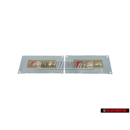 2x Audi Originale RS4 Lato Logo Emblema Simbolo Cromo Rosso - 8E0853601