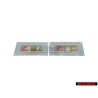 2x Audi Originale RS4 Lato Logo Emblema Simbolo Cromo Rosso - 8E0853601