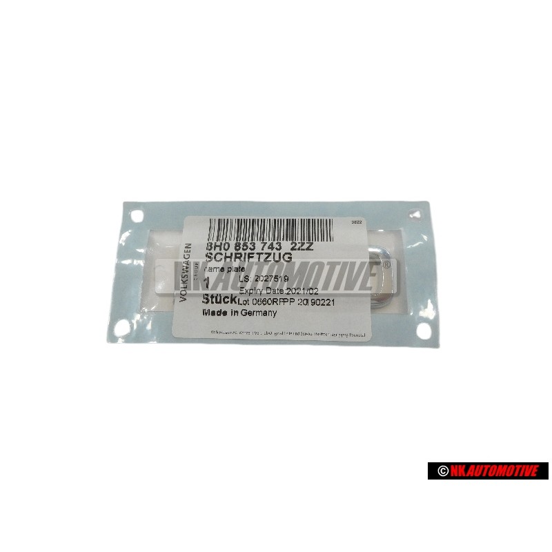Audi Originale 2.0 Posteriore Logo Emblema Scritta Cromo - 8H0853743 2ZZ
