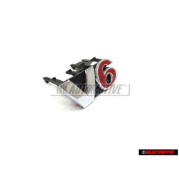 VW Originale V6 Fronte Logo Emblema Scritta Cromo Rosso - 1J6853679E GQF