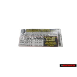 VW Originale Etichetta Per Pressione Pneumatici - 1K0010466R
