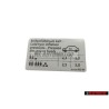 VW Originale Etichetta Per Pressione Pneumatici - 3C0010455M