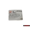 VW Originale Etichetta 'Airbag' Impiegando Sedili Per Bambini - 701010083F