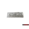 VW Originale Etichetta Per Pressione Pneumatici - 7M3010305K