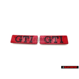 2x VW Originale GTI Lato Logo Emblema Simbolo Rosso - 191853714