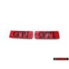 2x VW Originale GTI Lato Logo Emblema Simbolo Rosso - 191853714