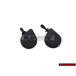 2x VW Originale Nastro Fiss. Con Arrotolatore Nero - 1J6867791A 5YV