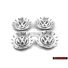 4x VW Originale Coppa Ruota Cromo Brill./Grigio Dolomiti - 1C0601149B GRB