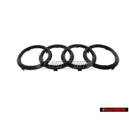 Audi Originale Anelli Fronte Logo Emblema Simbolo Nero - 4H0853605B T94