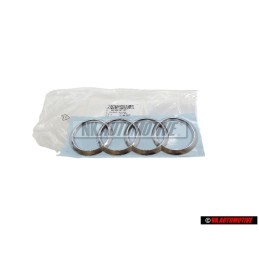 Audi Originale Anelli Posteriore Logo Emblema Simbolo Cromo - 4KE853742 3Q7