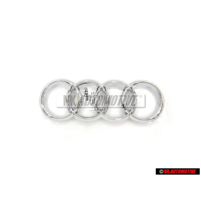 Audi Originale Anelli Fronte Logo Emblema Simbolo Cromo - 8X0853605