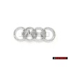 Audi Originale Anelli Fronte Logo Emblema Simbolo Cromo - 8X0853605