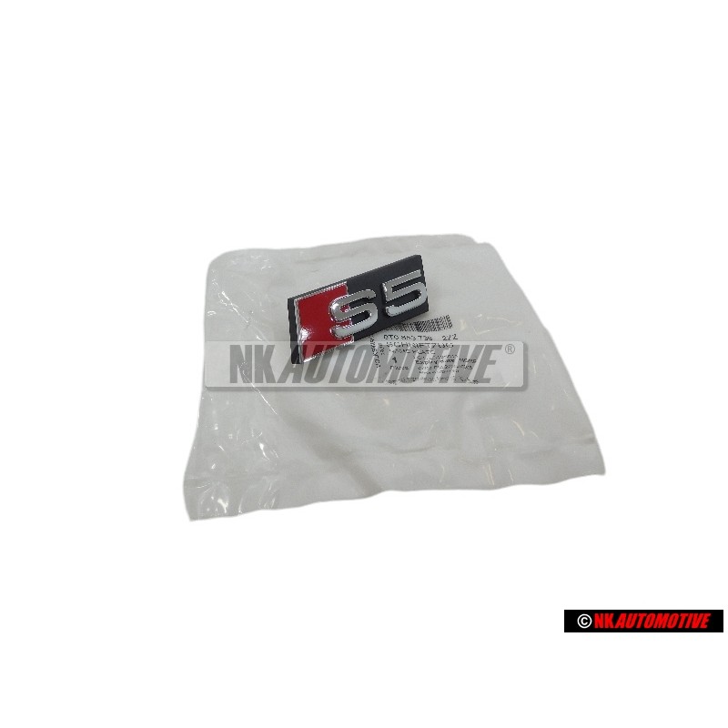 Audi Originale S5 Fronte Logo Emblema Scritta Nero Cromo Rosso - 8T0853736 2ZZ