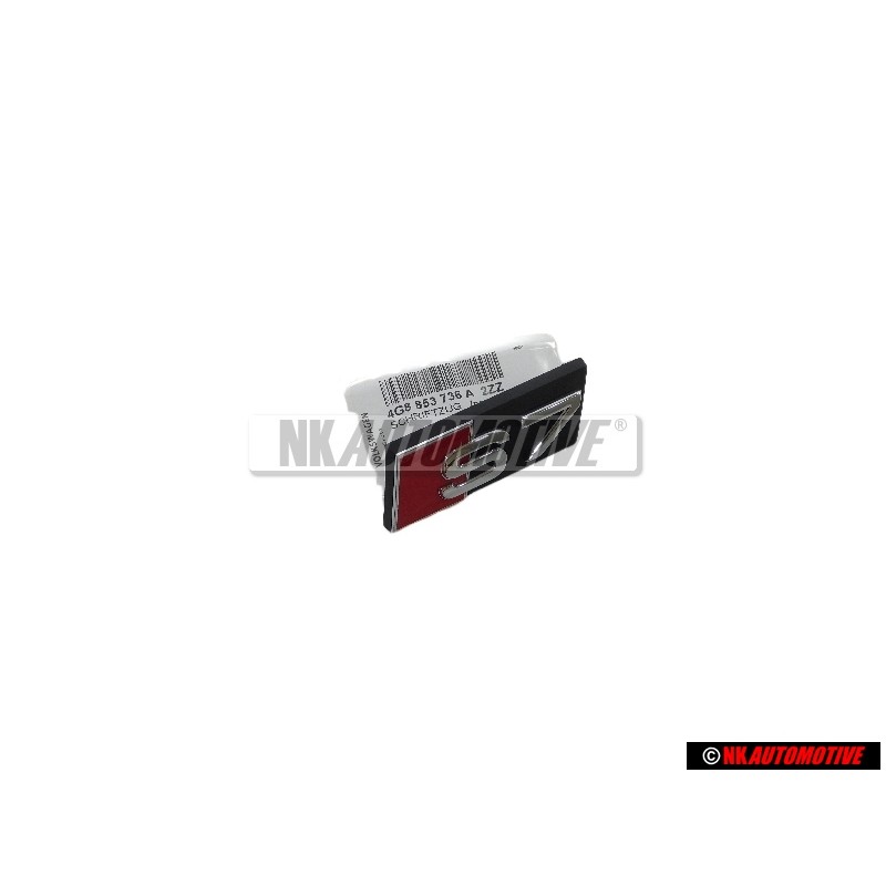 Audi Originale S7 Fronte Logo Emblema Scritta Nero Cromo Rosso - 4G8853736A 2ZZ