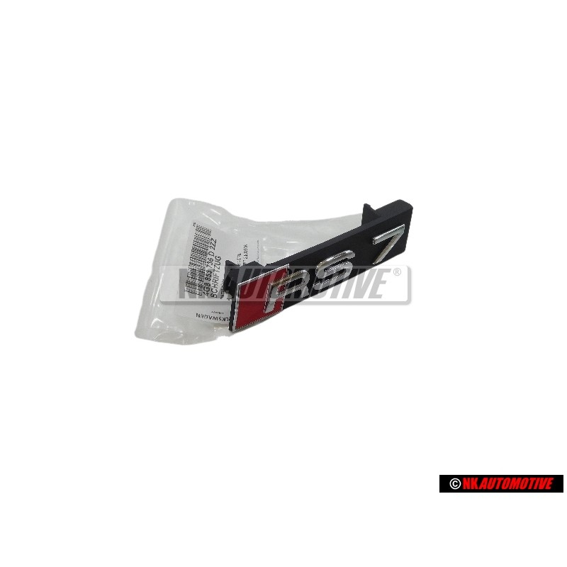 Audi Originale RS7 Fronte Logo Emblema Scritta Nero Cromo Rosso - 4G8853736D 2ZZ