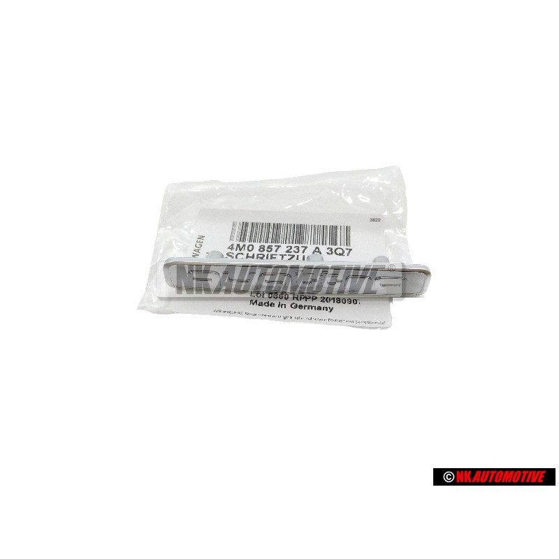 Audi Originale QUATTRO Cruscotto Logo Emblema Scritta Cromo - 4M0857237A 3Q7