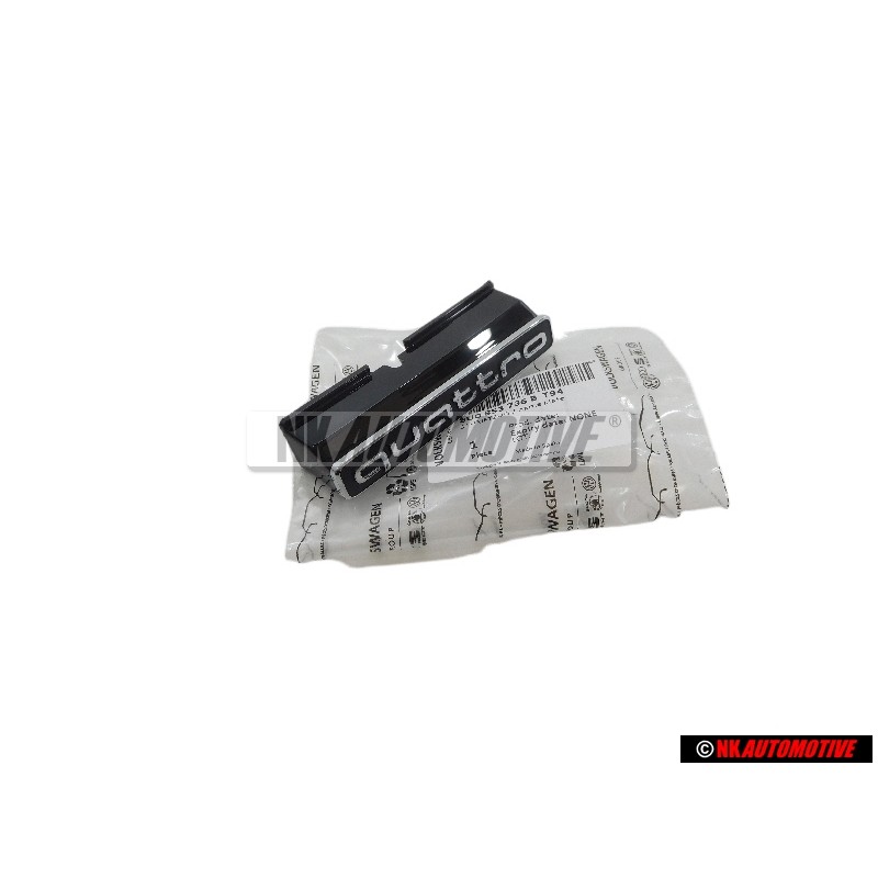Audi Originale QUATTRO Fronte Logo Emblema Scritta Nero Cromo - 8U0853736B T94