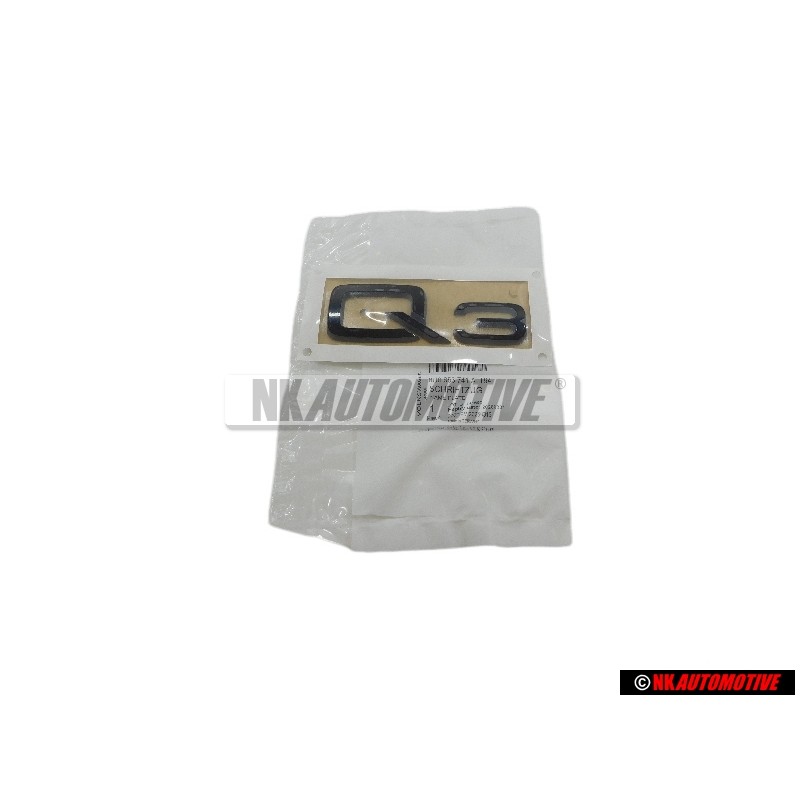 Audi Originale Q3 Posteriore Logo Emblema Scritta Nero - 8U0853741A T94