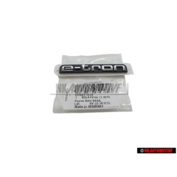 Audi Originale E-TRON Fronte Logo Emblema Scritta Nero Cromo - 8V4853736A 2ZZ