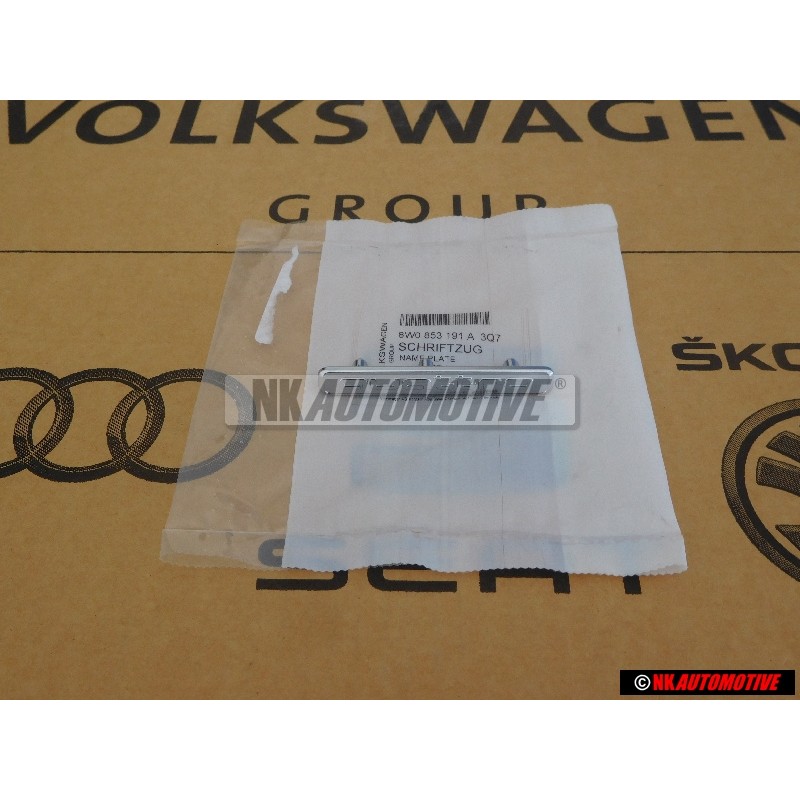 Audi Originale QUATTRO Cruscotto Logo Emblema Scritta Cromo - 8W0853191A 3Q7