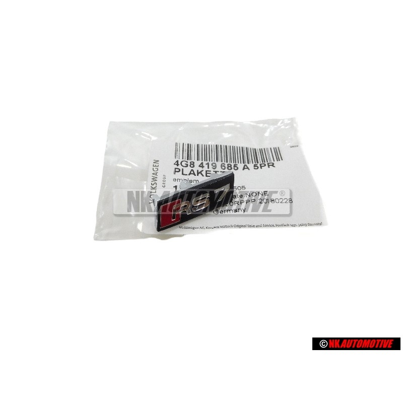 Audi Originale RS7 Volante Placca Logo Emblema Simbolo - 4G8419685A 5PR