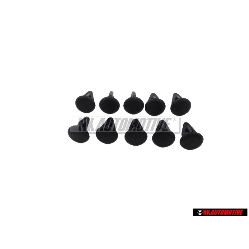 10x VW Originale Graffetta Nero Satinato - 801867299 01C