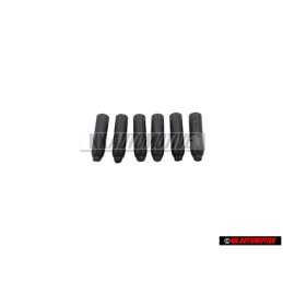 6x VW Originale Calotta Nero Satinato - 311867649 01C