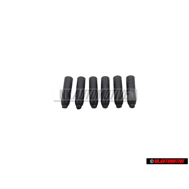 6x VW Originale Calotta Nero Satinato - 311867649 01C