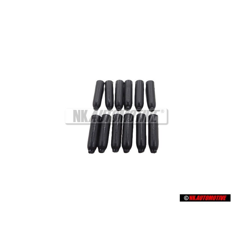 12x VW Originale Calotta Nero Satinato - 311867649 01C
