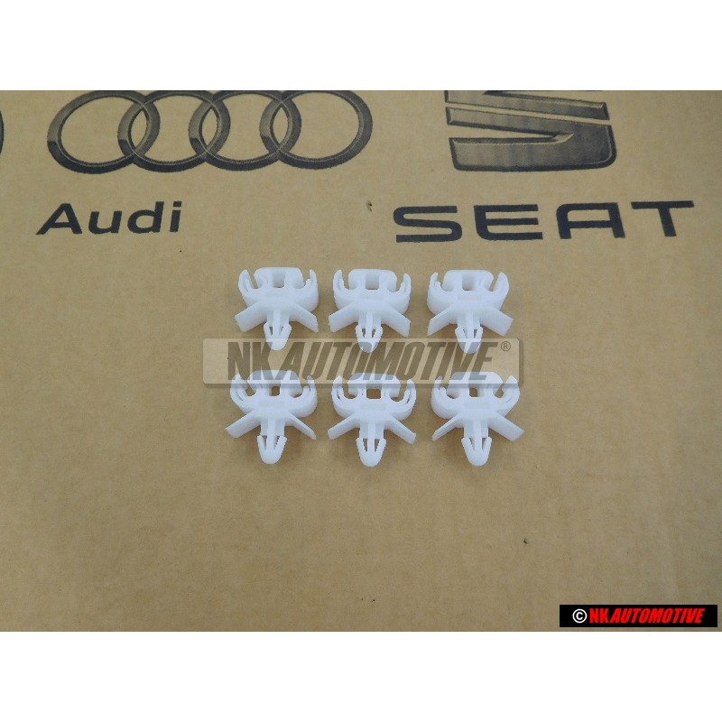 6x VW Originale Supporto Per Tubo Freno - 281611767