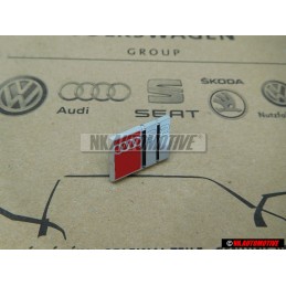 Audi Originale S2 Volante Placca Logo Emblema Simbolo Cromo Rosso - 8A0419685D