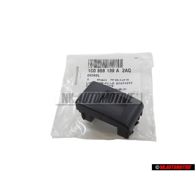 VW Originale Coperchio Cieco Nero - 1C0858139A 2AQ
