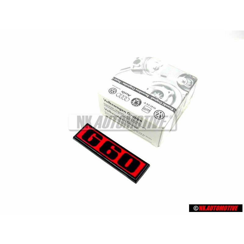 VW Originale G60 Posteriore Logo Emblema Scritta Rosso - 191853675B QN5