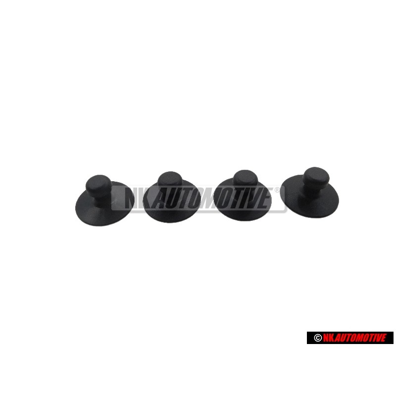 4x VW Originale Supporto Per Tappetino Nero Satinato - 4A0864229 01C