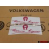 2x VW Classic Parts Scritta Pellicola Rosso Metall. 