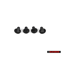 4x VW Originale Graffetta Nero Satinato - 823863203 01C