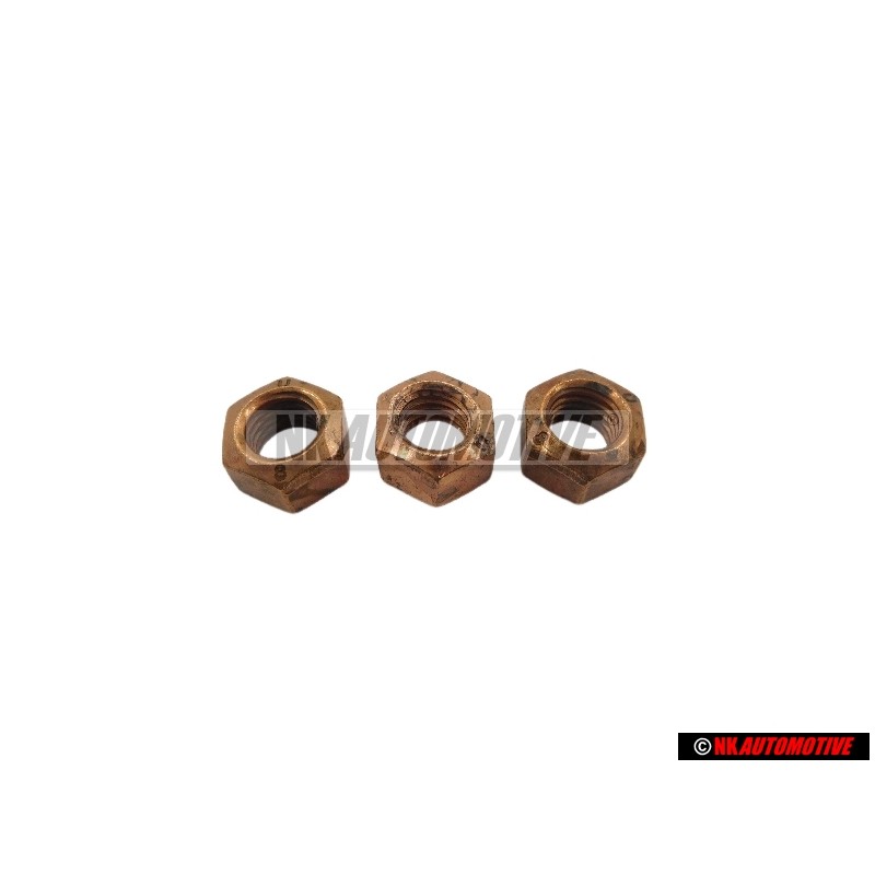 3x VW Originale Dado Esagonale, Autobloccante - N 90085001
