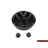 VW Originale SET Bagagliaio Posteriore Tronco Emblema Nero & Clips - Golf MK2
