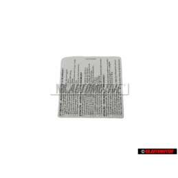 VW Originale Etichetta -Attenzione- Indicazioni Per La Sicurezza - 1T0010342R