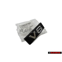 Audi Originale V6 Fronte Logo Emblema Scritta Nero Cromo - 4E0853736E 2ZZ