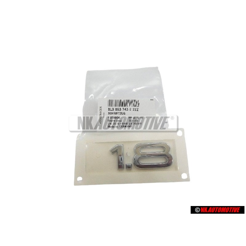 Audi Originale 1.8 Posteriore Logo Emblema Scritta Cromo - 8L0853743E 2ZZ