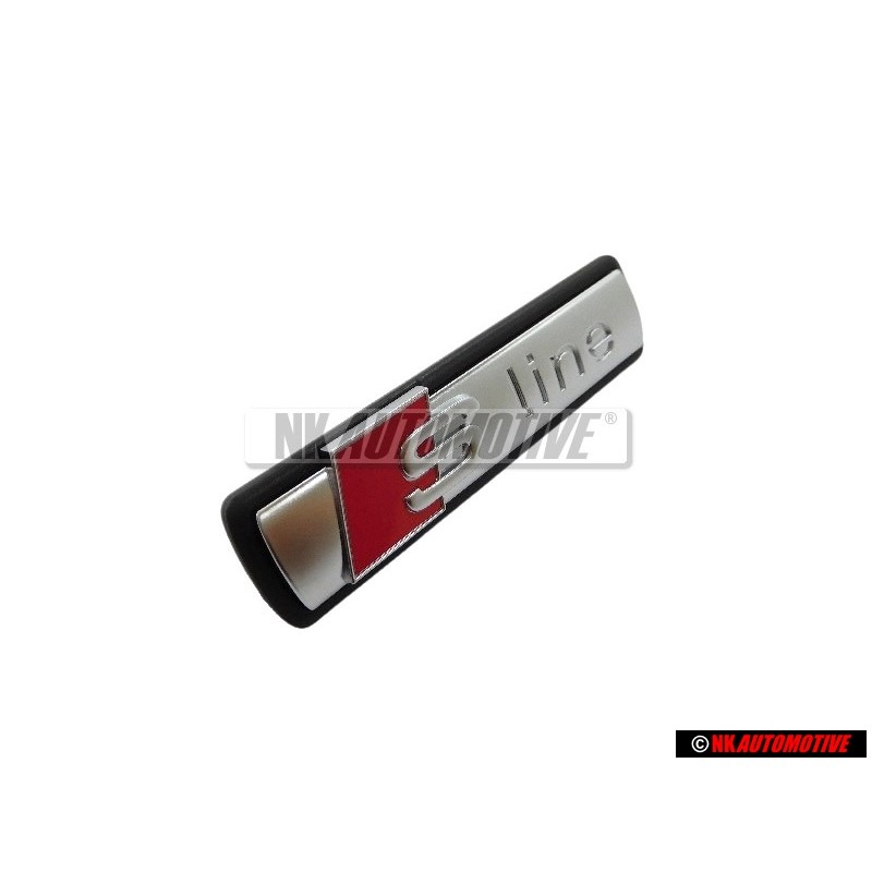 Audi Originale S-LINE Fronte Logo Emblema Scritta Cromo Rosso - 4F0853736A VUJ