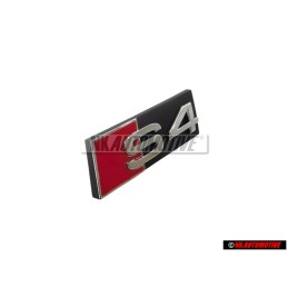 Audi Originale S4 Fronte Logo Emblema Scritta Nero Cromo Rosso - 8K0853736A 2ZZ