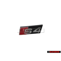 Audi Originale S4 Fronte Logo Emblema Scritta Nero Cromo Rosso - 8K0853736A 2ZZ