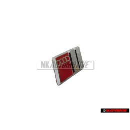 Audi Originale S4 Volante Placca Logo Emblema Simbolo Cromo Rosso - 8A0419685B