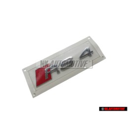 Audi Originale RS4 Posteriore Logo Emblema Scritta Cromo Rosso - 8D9853740 2ZZ